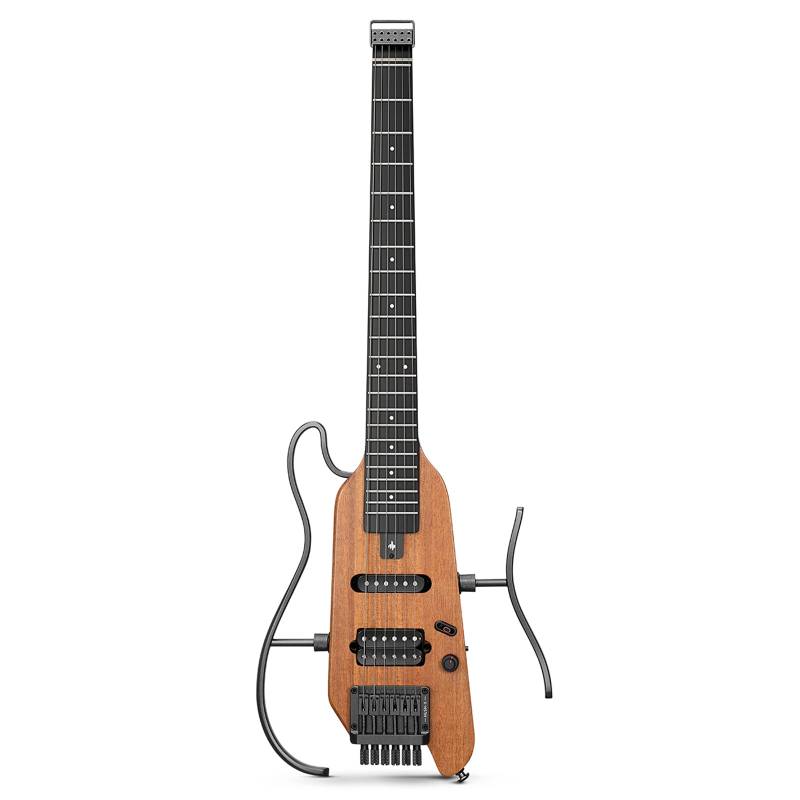 Donner HUSH™ X E-Gitarre Traveler Gitarre Ultra-Light für Unterwegs, Natürlich / Gitarre von Donner