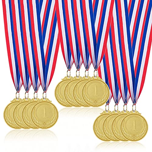Medaillen für Kinder, 12 Stück Goldmedaille Metall, Siegermedaille im olympischen Stil mit Bändern, Kindergeburtstagsfeier, Sporttagspreise, Spielwettbewerbe, Gastgeschenke für Kinder und Erwachsene Medaillen für Kinder, 12 Stück Goldmedaille Metall, Siegermedaille im olympischen Stil mit Bändern, Kindergeburtstagsfeier, Sporttagspreise, Spielwettbewerbe, Gastgeschenke für Kinder und Erwachsene von Donrime