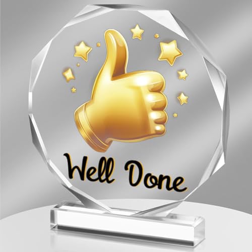 "Well Done"-Trophäe aus Acryl, Sport-Trophäe, Auszeichnung, Sporttag, Spiel-Preis für Sportveranstaltungen, akademische Wettbewerbe, Partygeschenke, Kinder und Erwachsene, 12 x 12 cm "Well Done"-Trophäe aus Acryl, Sport-Trophäe, Auszeichnung, Sporttag, Spiel-Preis für Sportveranstaltungen, akademische Wettbewerbe, Partygeschenke, Kinder und Erwachsene, 12 x 12 cm von Donrime