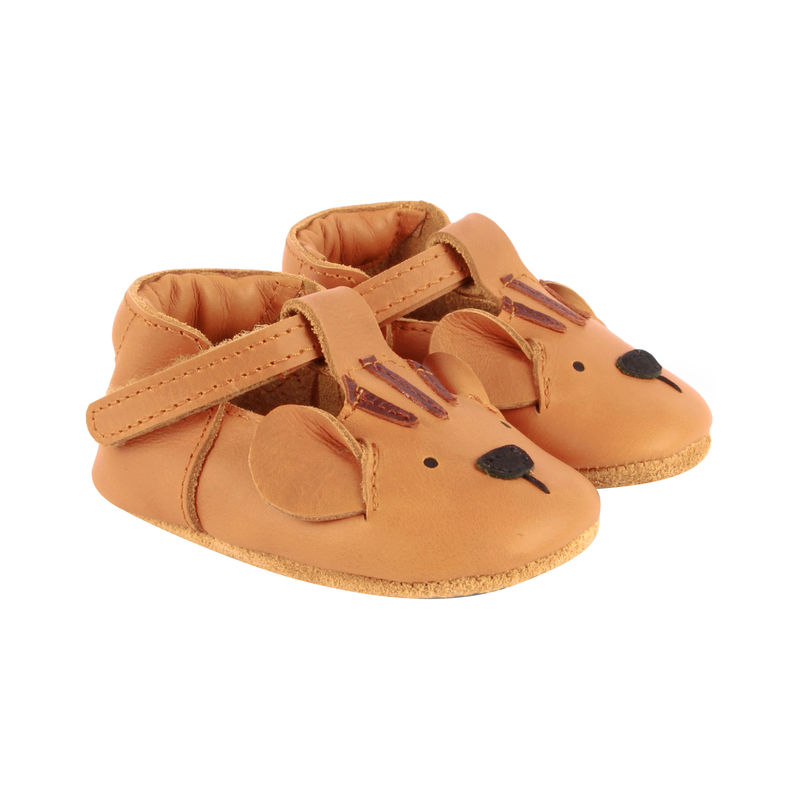 Krabbelschuhe SPARK CLASSIC - TIGER in camel von Donsje