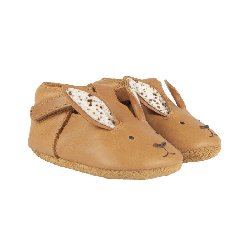 Krabbelschuhe SPARK EXCLUSIVE HASE in camel von Donsje