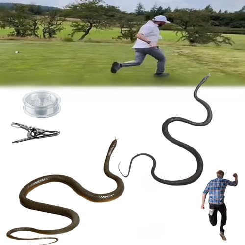 Donubiiu Golf Snake Prank with String and Clip, Snake Prank with String Clip, Clip On Snake Prank for Teasing Friends, Clip On Snake Prank (2PCS-A) von Donubiiu