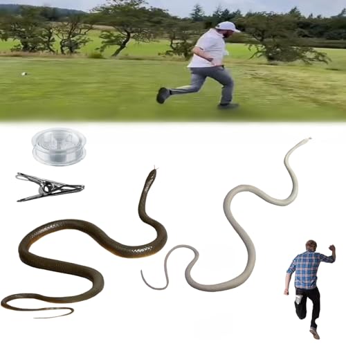 Donubiiu Golf Snake Prank with String and Clip, Snake Prank with String Clip, Clip On Snake Prank for Teasing Friends, Clip On Snake Prank (2PCS-C) von Donubiiu