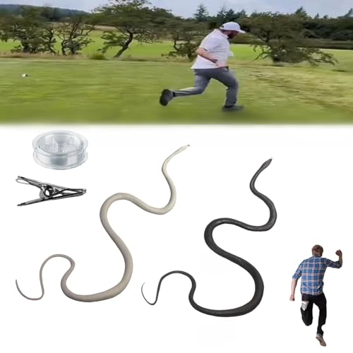 Donubiiu Golf Snake Prank with String and Clip, Snake Prank with String Clip, Clip On Snake Prank for Teasing Friends, Clip On Snake Prank (2PCS-D) von Donubiiu