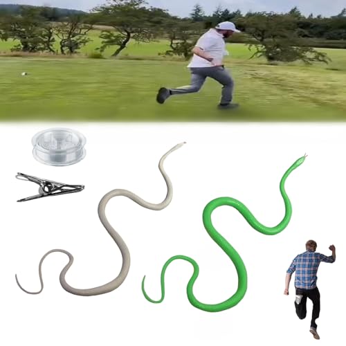 Donubiiu Golf Snake Prank with String and Clip, Snake Prank with String Clip, Clip On Snake Prank for Teasing Friends, Clip On Snake Prank (2PCS-E) von Donubiiu