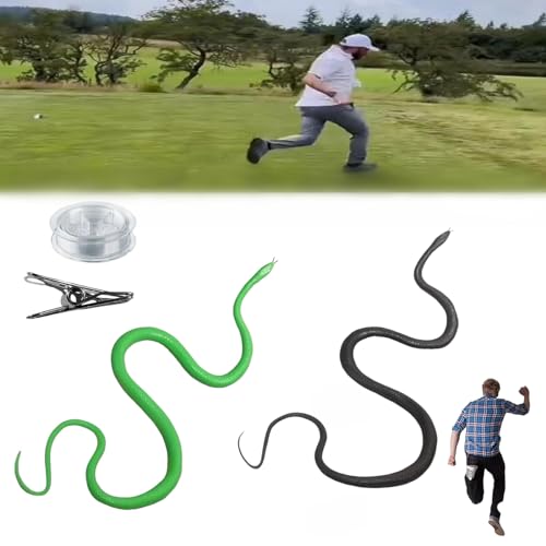 Donubiiu Golf Snake Prank with String and Clip, Snake Prank with String Clip, Clip On Snake Prank for Teasing Friends, Clip On Snake Prank (2PCS-F) von Donubiiu