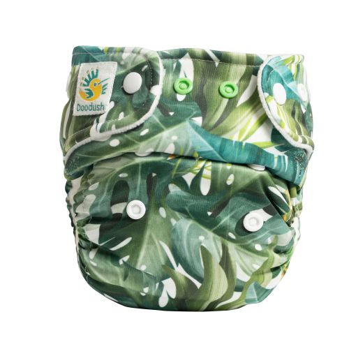 Doodush Coolmax Pocket ohne Einlage - Größe 2 (5 - 13 kg) Green Leaves von Doodush