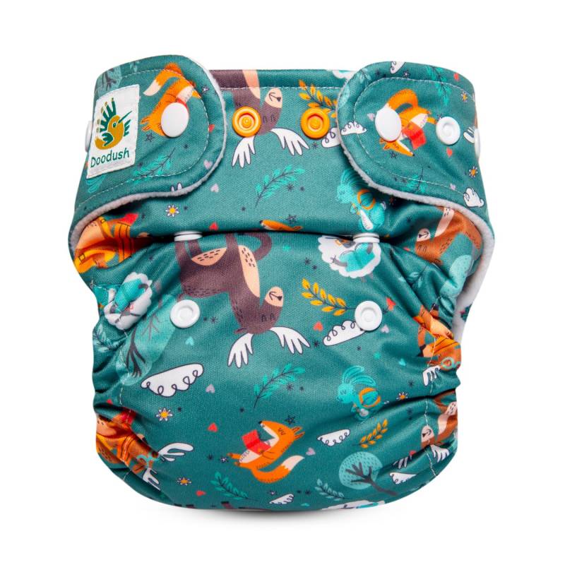Doodush Mikrofleece Pocket ohne Einlage - Forest Friends Größe 2 (5 - 13 kg) von Doodush
