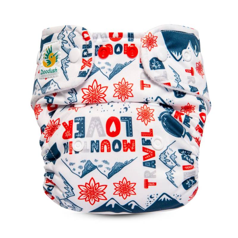 Doodush Mikrofleece Pocket ohne Einlage - Größe 2 (5 - 13 kg) Mountain Lover von Doodush