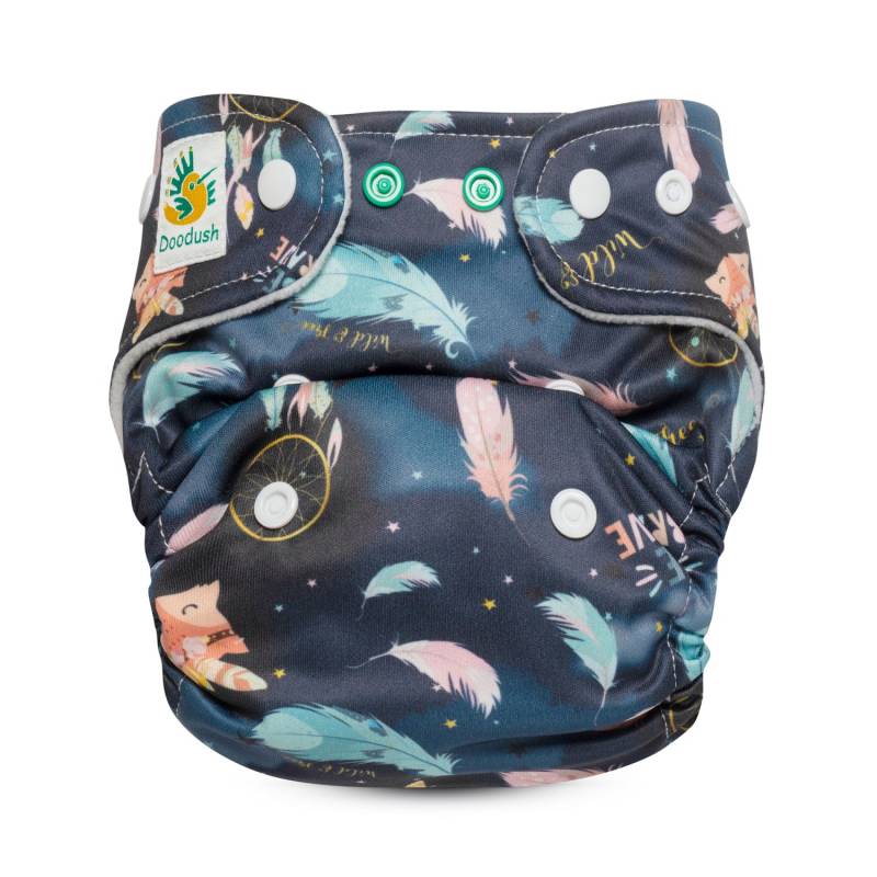 Doodush Mikrofleece Pocket ohne Einlage - Größe 2 (5 - 13 kg) Navy Boho von Doodush