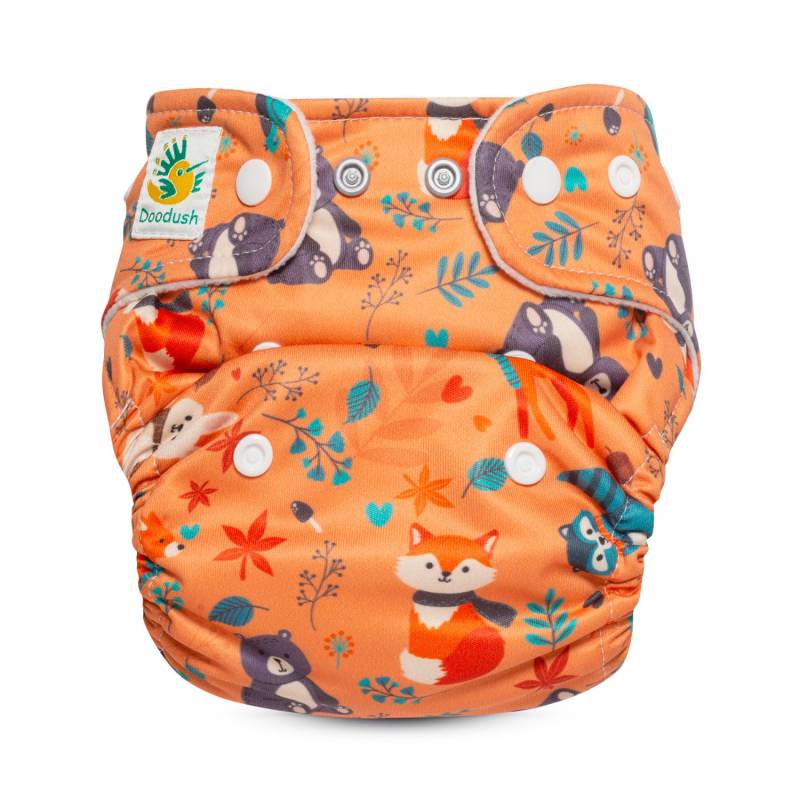 Doodush Mikrofleece Pocket ohne Einlage - Orange Forrest Größe 2 (5 - 13 kg) von Doodush