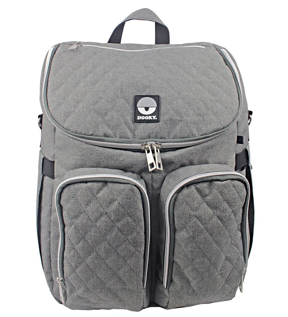 Dooky Wickeltasche Rucksack - 2 I 1 - Grey Melange - Dooky - One Size - Wickeltaschen Dooky Wickeltasche Rucksack - 2 I 1 - Grey Melange - Dooky - One Size - Wickeltaschen von Dooky