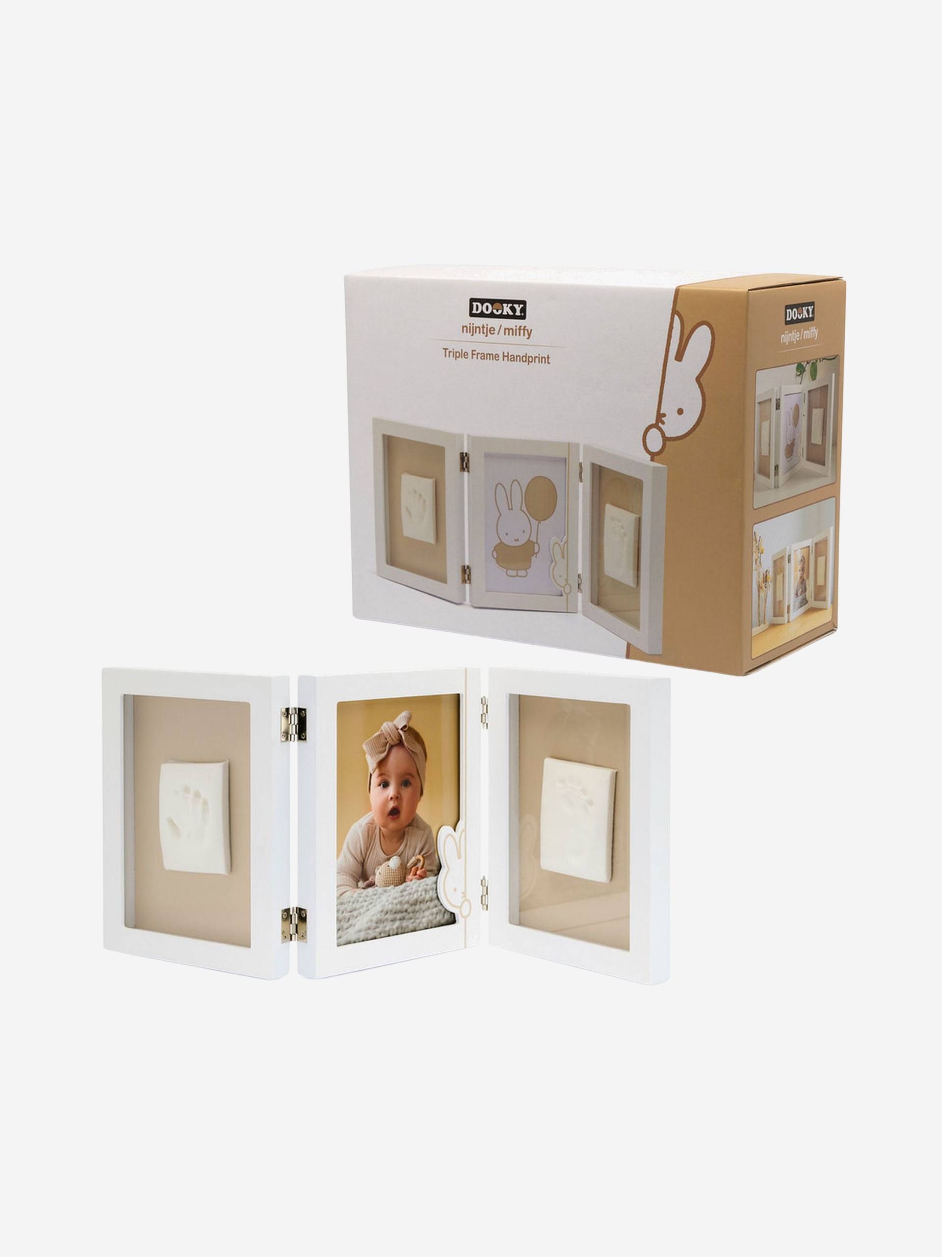 Dooky x Miffy Handabdruck Dreifach-Rahmen Groß, Weiß von Dooky