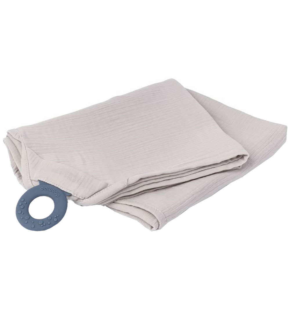 Doomoo Stilldecke m. Beißring - Musselin - 100x85 cm - Beige - Doomoo - One Size - Decken von Doomoo
