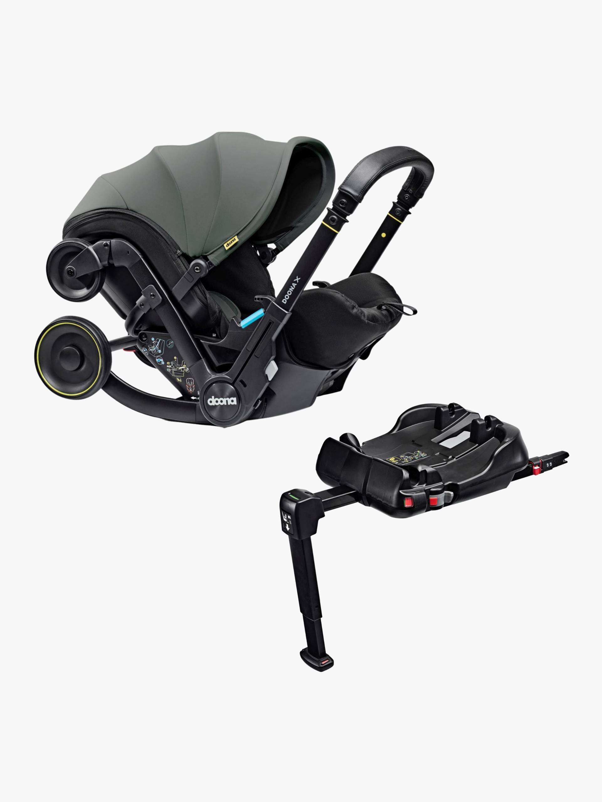 Doona X Babyschale inkl. ISOFIX-Basis, Slate Green von Doona