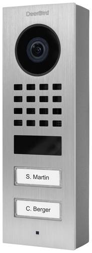 DoorBird D1102V Aufputz IP-Video-Türsprechanlage WLAN, LAN Außeneinheit Edelstahl V2A (gebürstet) von DoorBird