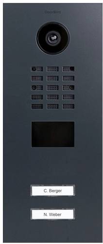 DoorBird D2102V IP-Video-Türsprechanlage LAN Außeneinheit Edelstahl, RAL 7016 (seidenmatt) von DoorBird