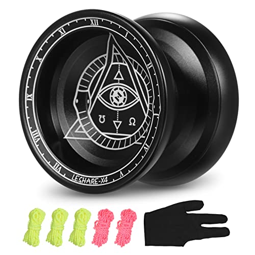 Doorslay Nicht reagierendes Yoyo Professionelles Competitive Aluminiumlegierung Yoyo Ball für Kinder Geschenk,Anfänger,fortgeschrittene Yoyo Spieler mit 5 Saiten & Handschuhen von Doorslay