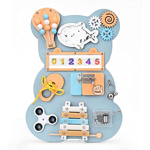 Doovasen Montessori Spielzeug Hängendes Design Kleinkind beschäftigt Brettspielzeug Vorschul-Lernspielzeug Kindertagsgeschenk für Jungen oder Mädchen von Doovasen