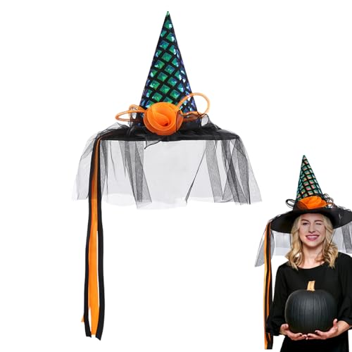 Dopsyesn Hexenhut Für Halloween | Kostüm Hut Halloween - Klassische Party Ausstattung Kopfschmuck Verkleidung Für Erwachsene Und Kinder Haus Garten Kostüm Dopsyesn Hexenhut Für Halloween | Kostüm Hut Halloween - Klassische Party Ausstattung Kopfschmuck Verkleidung Für Erwachsene Und Kinder Haus Garten Kostüm von Dopsyesn
