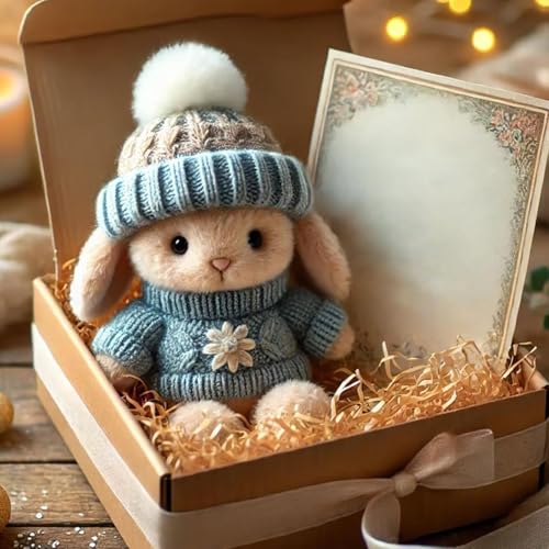 Süßes Ostergeschenk Mit Hasenumarmung, -Stofftier-Sets, Handgemachte Plüschpuppe Zum Umarmen Eines Kaninchens, Süßes Häkelhäkelhäschen Zur Emotionalen Unterstützung, -Dekoration von Dopsyesn