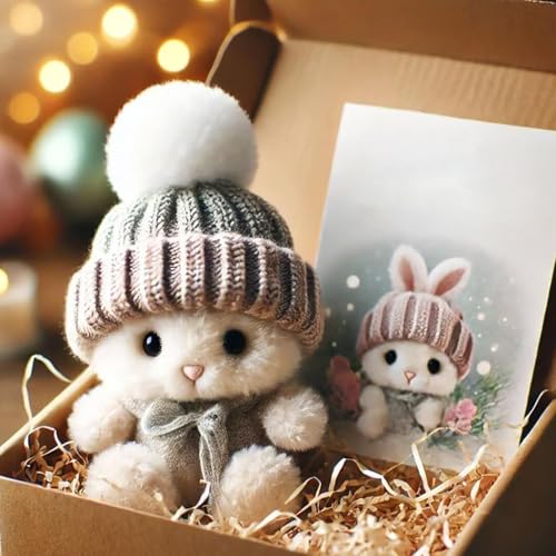 Süßes Ostergeschenk Mit Hasenumarmung, -Stofftier-Sets, Handgemachte Plüschpuppe Zum Umarmen Eines Kaninchens, Süßes Häkelhäkelhäschen Zur Emotionalen Unterstützung, -Dekoration von Dopsyesn