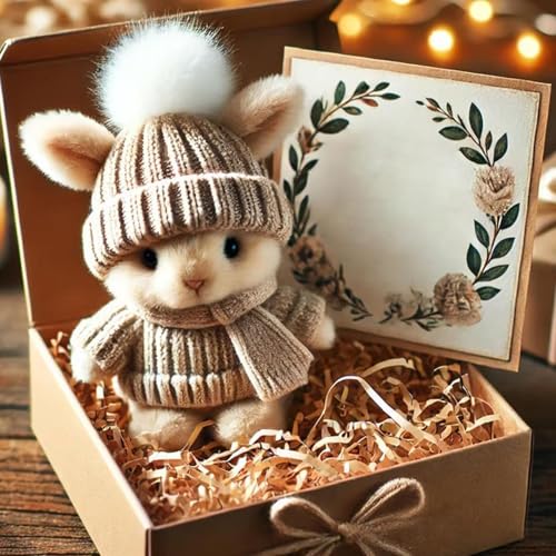 Süßes Ostergeschenk Mit Hasenumarmung, -Stofftier-Sets, Handgemachte Plüschpuppe Zum Umarmen Eines Kaninchens, Süßes Häkelhäkelhäschen Zur Emotionalen Unterstützung, -Dekoration von Dopsyesn