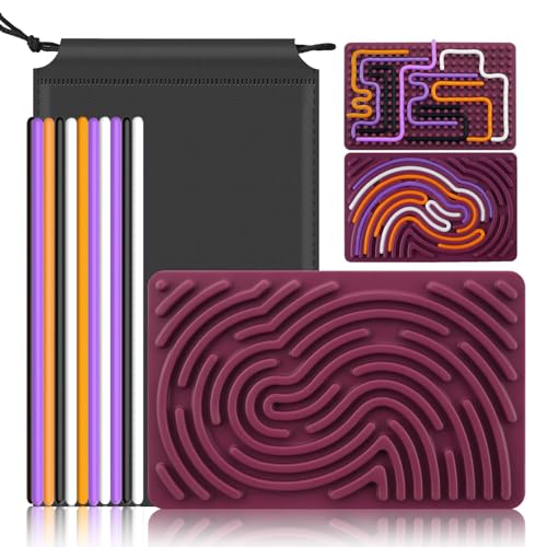 Dora Sicom Sensorik Activity Board, Silikon Sensory Fidget Spiel Toys, Doppelseitiges Sensorisches Spielzeug zur Autismus ADHD für Kinder ab 3 Jahr & Erwachsene, mit Reisetasche & 20 Zubehör Schnüren Dora Sicom Sensorik Activity Board, Silikon Sensory Fidget Spiel Toys, Doppelseitiges Sensorisches Spielzeug zur Autismus ADHD für Kinder ab 3 Jahr & Erwachsene, mit Reisetasche & 20 Zubehör Schnüren von Dora Sicom