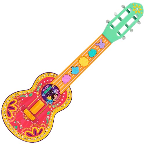 Dora, Jam & Play Charango, Spielzeuggitarre für Kinder mit Musik, Sound Fx und zweisprachigen Sätzen, Kinderspielzeug für Mädchen und Jungen ab 3 Jahren von Dora the Explorer
