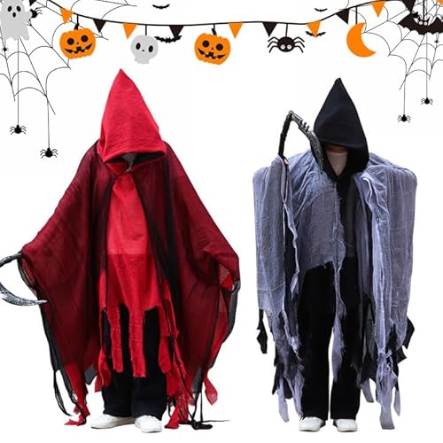 Halloween Geister Umhang mit Kapuze , 180cm Halloween Geister Kostüm Erwachsene,Halloween Kostüm Gruselig, Sensenmann Kostüm Erwachsene, Gruselige Aktivitäten Cosplay Kostüm Für Herren Damen (2pcs) Halloween Geister Umhang mit Kapuze , 180cm Halloween Geister Kostüm Erwachsene,Halloween Kostüm Gruselig, Sensenmann Kostüm Erwachsene, Gruselige Aktivitäten Cosplay Kostüm Für Herren Damen (2pcs) von Doramier