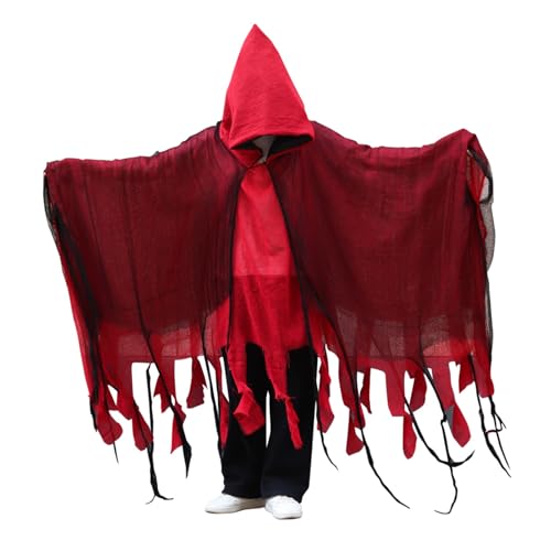 Halloween Geister Umhang mit Kapuze , 180cm Halloween Geister Kostüm Erwachsene,Halloween Kostüm Gruselig, Sensenmann Kostüm Erwachsene, Gruselige Aktivitäten Cosplay Kostüm Für Herren Damen (red) Halloween Geister Umhang mit Kapuze , 180cm Halloween Geister Kostüm Erwachsene,Halloween Kostüm Gruselig, Sensenmann Kostüm Erwachsene, Gruselige Aktivitäten Cosplay Kostüm Für Herren Damen (red) von Doramier