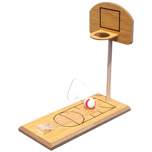 Dorccsi Desktop Basketballspiel für Kinder Holz Basketball Tischspiel Dekompression Lustiges tragbares Tabletop Basketballspiel für 3+ Jahre alte Kinder von Dorccsi