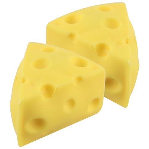Käse Stress Ball für Erwachsene Kinder 2pcs Stretchy Cheese Squeeze Spielzeug weiche Simulation Sensorische Spielzeuge für Stressabbau von Dorccsi