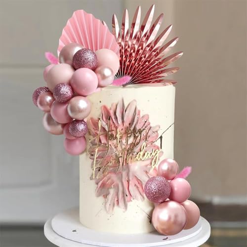 26 Stück Kuchendekorationen Schwarz und Gold Ballon Kuchen Topper mit Papierpalme Fächer Kuchen Dekorationen DIY Geburtstag Party Dessert Dekoration für Hochzeit Geburtstag Jahrestag Urlaub (Schwarz 26 Stück Kuchendekorationen Schwarz und Gold Ballon Kuchen Topper mit Papierpalme Fächer Kuchen Dekorationen DIY Geburtstag Party Dessert Dekoration für Hochzeit Geburtstag Jahrestag Urlaub (Schwarz von Dorclife
