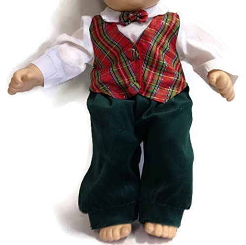 Dori's Doll Boutique 1 Stück dunkelgrünes und kariertes Outfit für 38,1 cm große Puppen von Dori's Doll Boutique