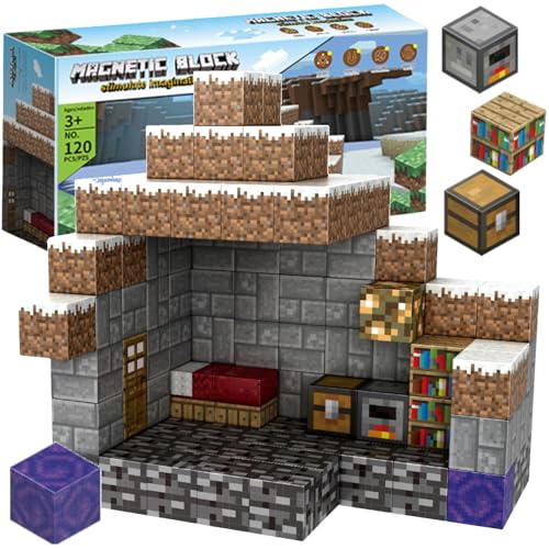 Doris Magnetische Konstruktionsblöcke, 120 Elemente, Bunte Würfel Pixel Würfel 2 cm, Haus Bett, Bildungsset für Kinder 3+ Doris Magnetische Konstruktionsblöcke, 120 Elemente, Bunte Würfel Pixel Würfel 2 cm, Haus Bett, Bildungsset für Kinder 3+ von Doris