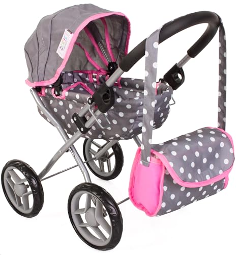 Doris Puppenwagen mit Tasche, Blumenmuster und Schmetterling, Tief, Klappbox, Höhe 60 cm Doris Puppenwagen mit Tasche, Blumenmuster und Schmetterling, Tief, Klappbox, Höhe 60 cm von Doris