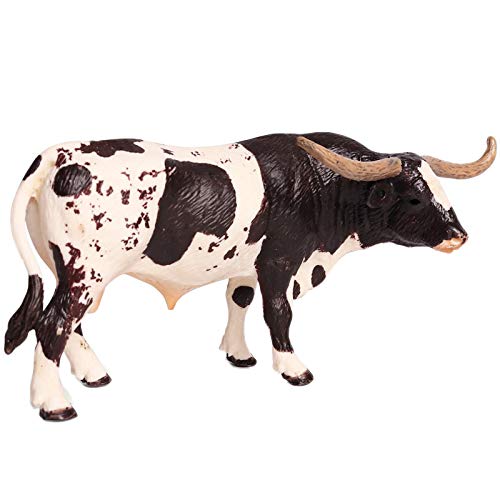 Dormstop Kunststoff-Langhorn-Bull-Rinder-Tiere, statisch, niedliche Kuh von Dormstop