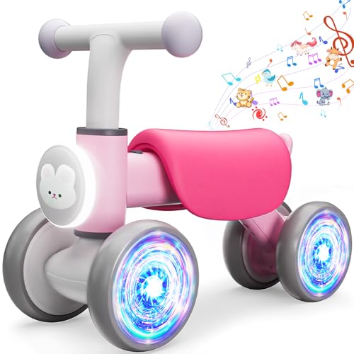 Babyspielzeug, Balance-Fahrrad, Spielzeug für Kleinkinder für Geschenke von Mädchen ab 1 Jahr, bunte Beleuchtung für Kleinkinder mit Musik und weichem Sitz, erstes Fahrrad für Babyspielzeug, Balance-Fahrrad, Spielzeug für Kleinkinder für Geschenke von Mädchen ab 1 Jahr, bunte Beleuchtung für Kleinkinder mit Musik und weichem Sitz, erstes Fahrrad für von Doselie