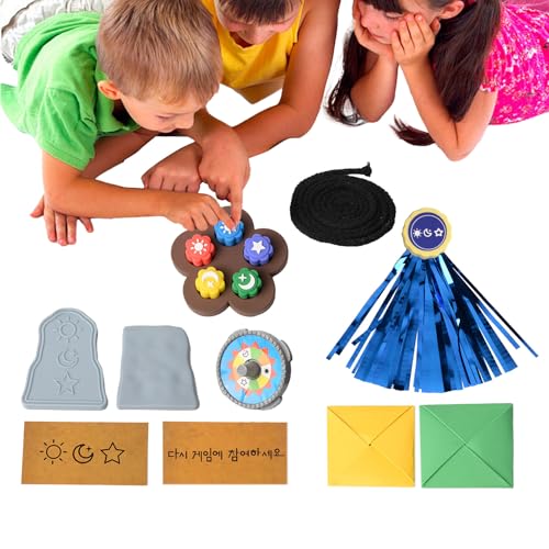 Dottduya Gong Gi Set, Gong Gi Game - Koreaner Jacks Stone Catching Game | Folk Hand Eye Coordination Training Spielzeug traditionelle Kieselset Playset für Kinder und Erwachsene von Dottduya