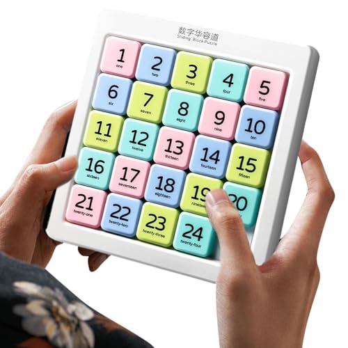 Dottduya Zahlen Schiebepuzzle,Zahlenrätsel - Handgehaltenes Knobelspiel Für Logiktraining Kinder Erwachsene Familienabend Reise Büro Unterhaltung von Dottduya