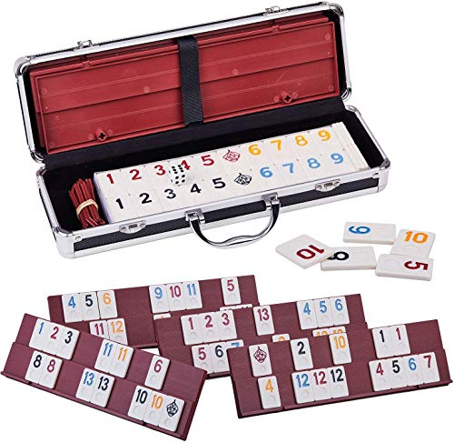 Doublefan Rommé: Rommé mit 106 Spielsteinen, 4 stabilen Racks und Anleitung, geeignet für 2–6 Spieler ab 8 Jahren Doublefan Rommé: Rommé mit 106 Spielsteinen, 4 stabilen Racks und Anleitung, geeignet für 2–6 Spieler ab 8 Jahren von Doublefan