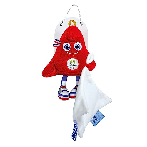 Doudou et Compagnie - Maskottchen Offizielle Lizenz der Olympischen Spiele in Paris 2024 – Plüschtier mit Kuscheltier – für Baby ab Geburt – 22 cm – Rot – JO2421 von Doudou et Compagnie