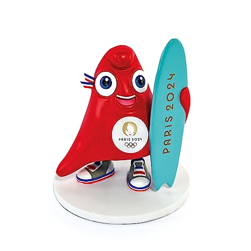 Doudou et Compagnie JO2509 Maskottchen Olympische und Paralympische Spiele – Figur Surf, rot, 13 von Doudou et Compagnie