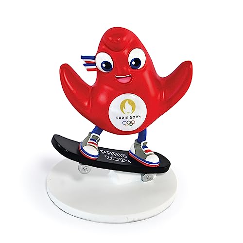 Doudou et Compagnie JO2510 Maskottchen Olympische und Paralympische Spiele – Figur Posing Skateboard, rot, 12.5 von Doudou et Compagnie