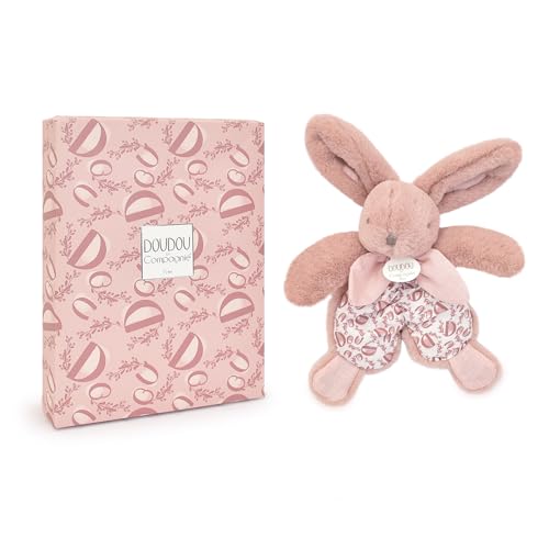 Doudou et Compagnie - Kuscheltier Hase – Rosa – 18 cm – für Kinder Mädchen und Jungen ab der Geburt – inklusive Geschenkbox – DC4153 von Doudou et Compagnie