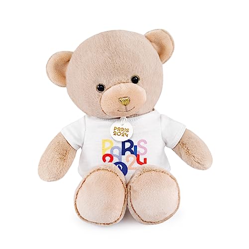 Doudou et Compagnie - Lizenz JO Paris 2024 Olympische und Paralympische Spiele Bär 2024 - Beiger Bär, JO2447, 25 cm Doudou et Compagnie - Lizenz JO Paris 2024 Olympische und Paralympische Spiele Bär 2024 - Beiger Bär, JO2447, 25 cm von Doudou et Compagnie