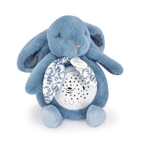 Doudou et Compagnie Nachtlicht, Musikalisches Kaninchen, Blau von Doudou et Compagnie