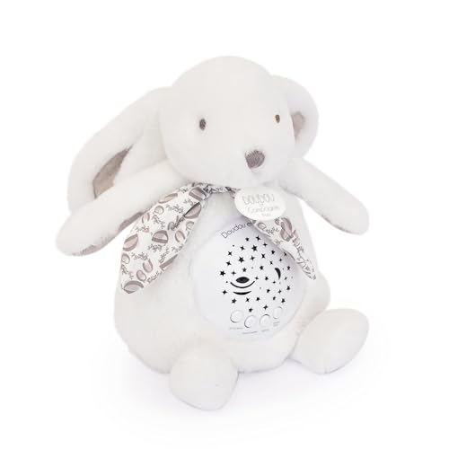 Nachtlicht Sterne & Musik, Hase weiss 19cm von Doudou et Compagnie