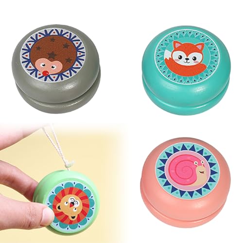 3 Stücke Yoyo Kinder Spielzeug, Holz Yo-Yos Spielzeug, YoYo Balls, Yoyo Kinder, JoJo Kinder, Karikatur YoYo Balls Kinder, Yo Yo for Kids, für Kindergeburtstagsgeschenke, Partys 3 Stücke Yoyo Kinder Spielzeug, Holz Yo-Yos Spielzeug, YoYo Balls, Yoyo Kinder, JoJo Kinder, Karikatur YoYo Balls Kinder, Yo Yo for Kids, für Kindergeburtstagsgeschenke, Partys von Doukesh